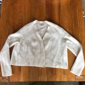 Madewell 100% merino wool cropped Cream cardigan